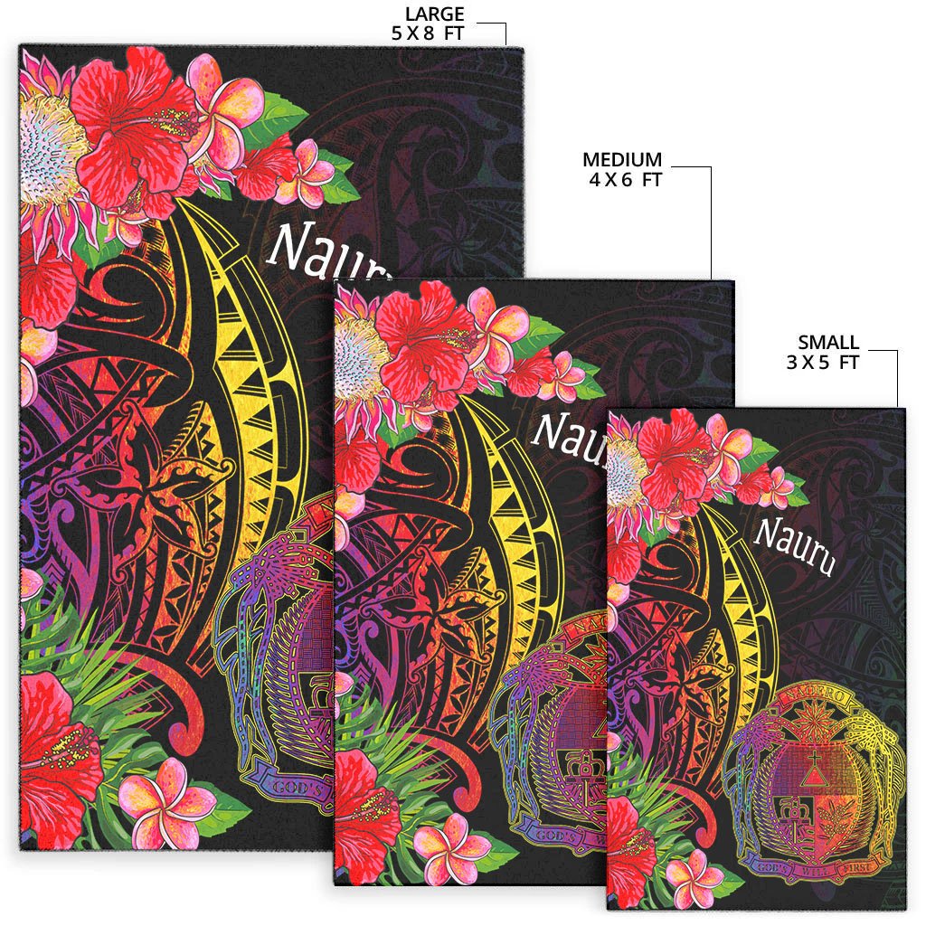 Nauru Area Rug - Tropical Hippie Style - Polynesian Pride