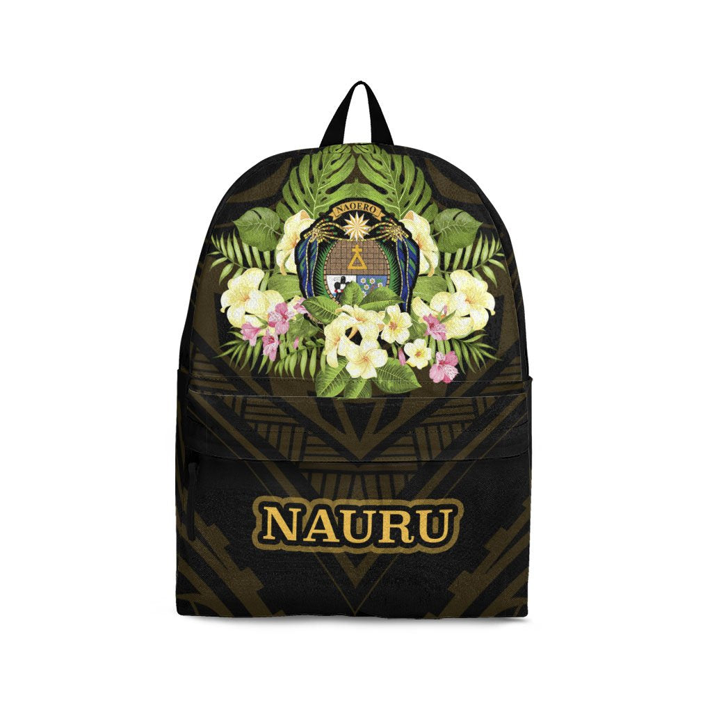 Nauru Backpack - Polynesian Gold Patterns Collection Black - Polynesian Pride