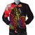 Nauru Men's Bomber Jacket - Tropical Hippie Style Black - Polynesian Pride