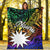 Nauru Premium Blanket - Rainbow Polynesian Pattern - Polynesian Pride