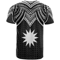 Nauru Custom T Shirt Polynesian Armor Style Black - Polynesian Pride