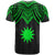 Nauru Custom T Shirt Polynesian Armor Style Green - Polynesian Pride