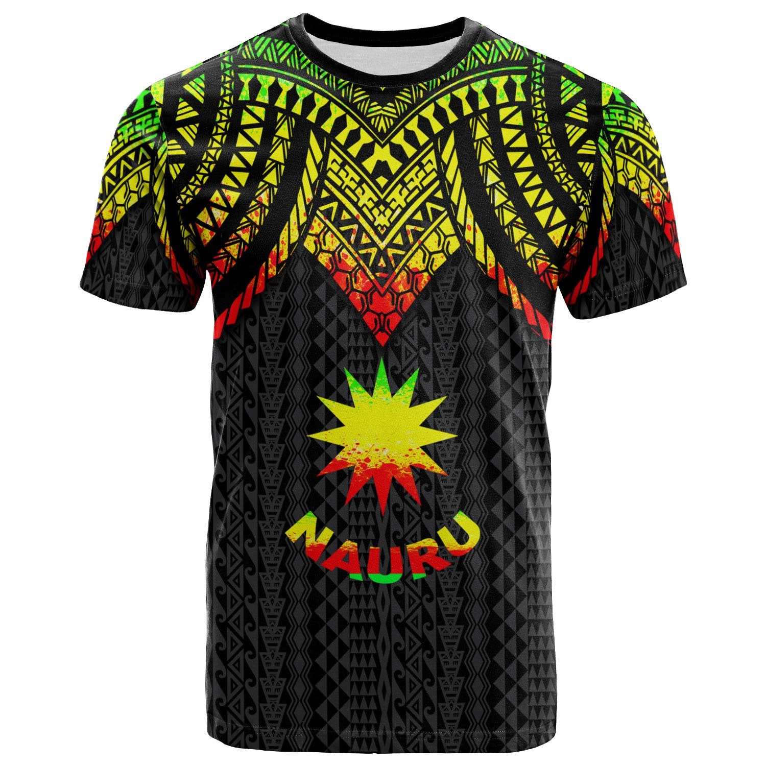 Nauru T Shirt Polynesian Armor Style Reagge Unisex Reagge - Polynesian Pride