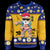 Nauru Christmas Sweater - Santa Claus Polynesian Tattoo Unisex Blue - Polynesian Pride