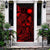 Nauru Door Cover Turtle Hibiscus Red - Polynesian Pride