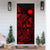 Nauru Door Cover Turtle Hibiscus Red - Polynesian Pride