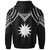 Nauru Zip up Hoodie Polynesian Armor Style Black - Polynesian Pride