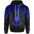 Nauru Custom Hoodie Polynesian Armor Style Blue Unisex Blue - Polynesian Pride