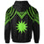 Nauru Zip up Hoodie Polynesian Armor Style Green - Polynesian Pride