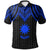 Nauru Polo Shirt Polynesian Armor Style Blue Unisex Blue - Polynesian Pride