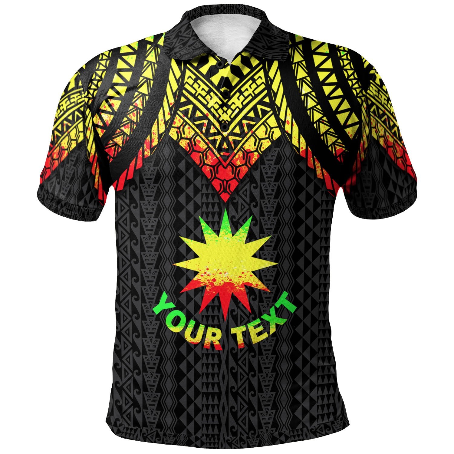 Nauru Custom Polo Shirt Polynesian Armor Style Reagge Unisex Reggae - Polynesian Pride