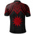 Nauru Polo Shirt Polynesian Armor Style Red - Polynesian Pride