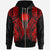 Nauru Zip up Hoodie Polynesian Lion Head Red Style Unisex Red - Polynesian Pride