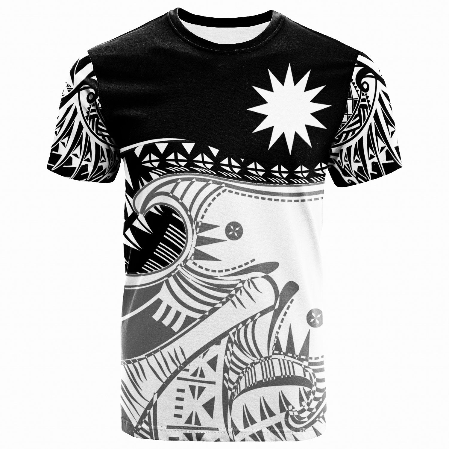 Nauru Custom T Shirt Dynamic Sport Style Unisex Black - Polynesian Pride