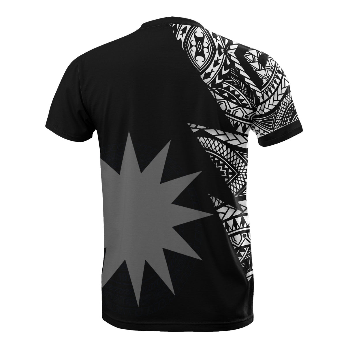 Nauru Custom All Over T Shirt Nauru Flag Micronesian Pattern - Polynesian Pride