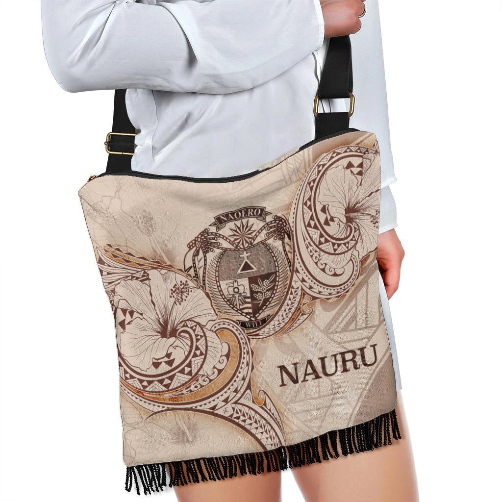 Nauru Boho Handbag - Hibiscus Flowers Vintage Style - Polynesian Pride