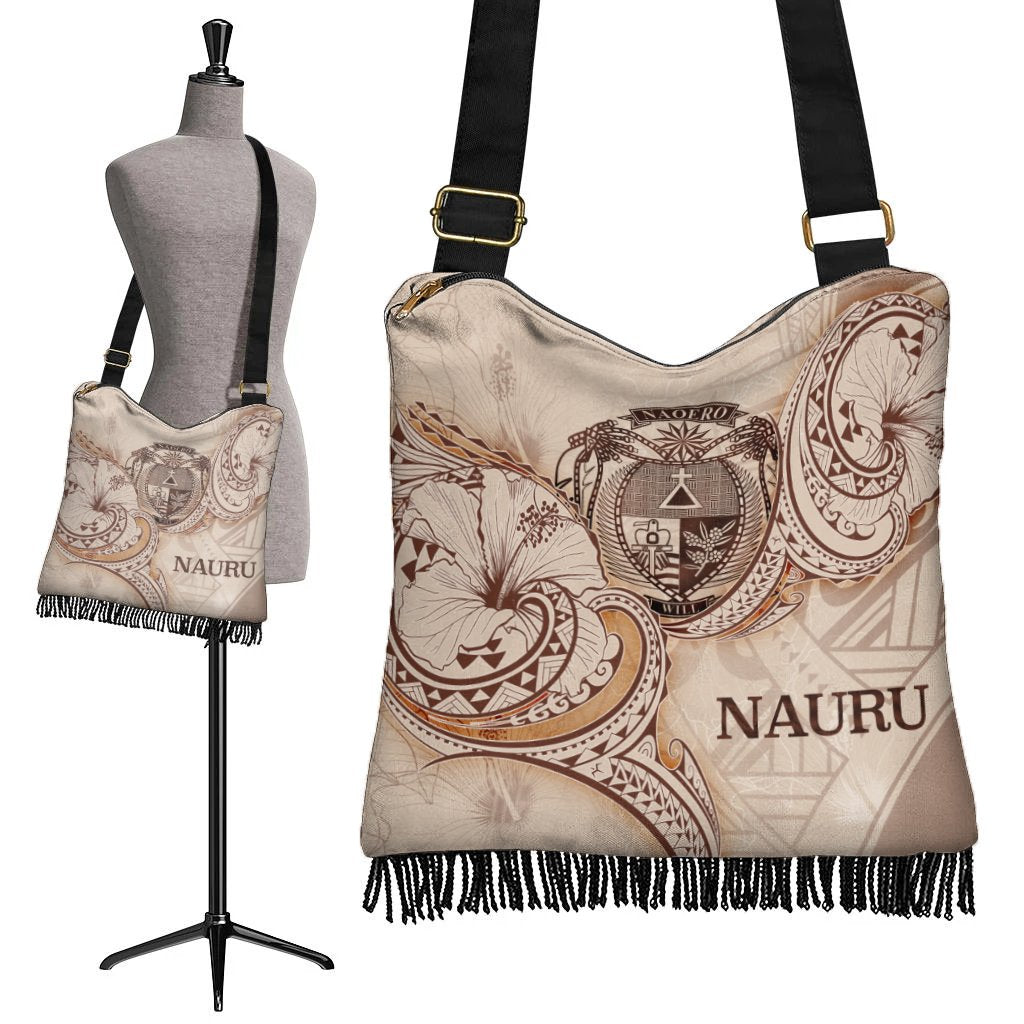 Nauru Boho Handbag - Hibiscus Flowers Vintage Style - Polynesian Pride