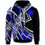 Nauru Hoodie Tribal Flower Special Pattern Blue Color Unisex Blue - Polynesian Pride