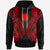 Nauru Hoodie Polynesian Lion Head Red Style Unisex Red - Polynesian Pride