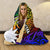 Nauru Hooded Blanket - Rainbow Polynesian Pattern - Polynesian Pride