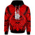 New Caledonia Hoodie Classic Vignette Style Unisex Red - Polynesian Pride