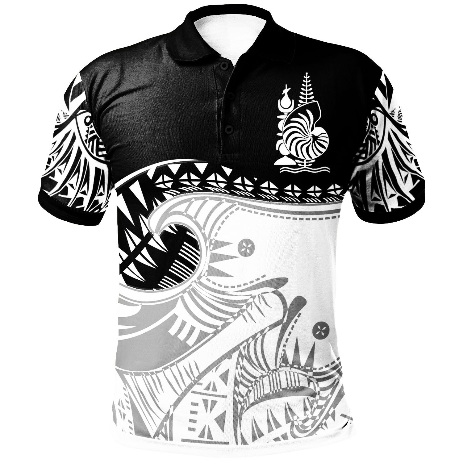 New Caledonia Custom Polo Shirt Dynamic Sport Style Unisex Black - Polynesian Pride