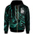 New Caledonia Zip Hoodie The Flow of The Ocean Unisex Green - Polynesian Pride