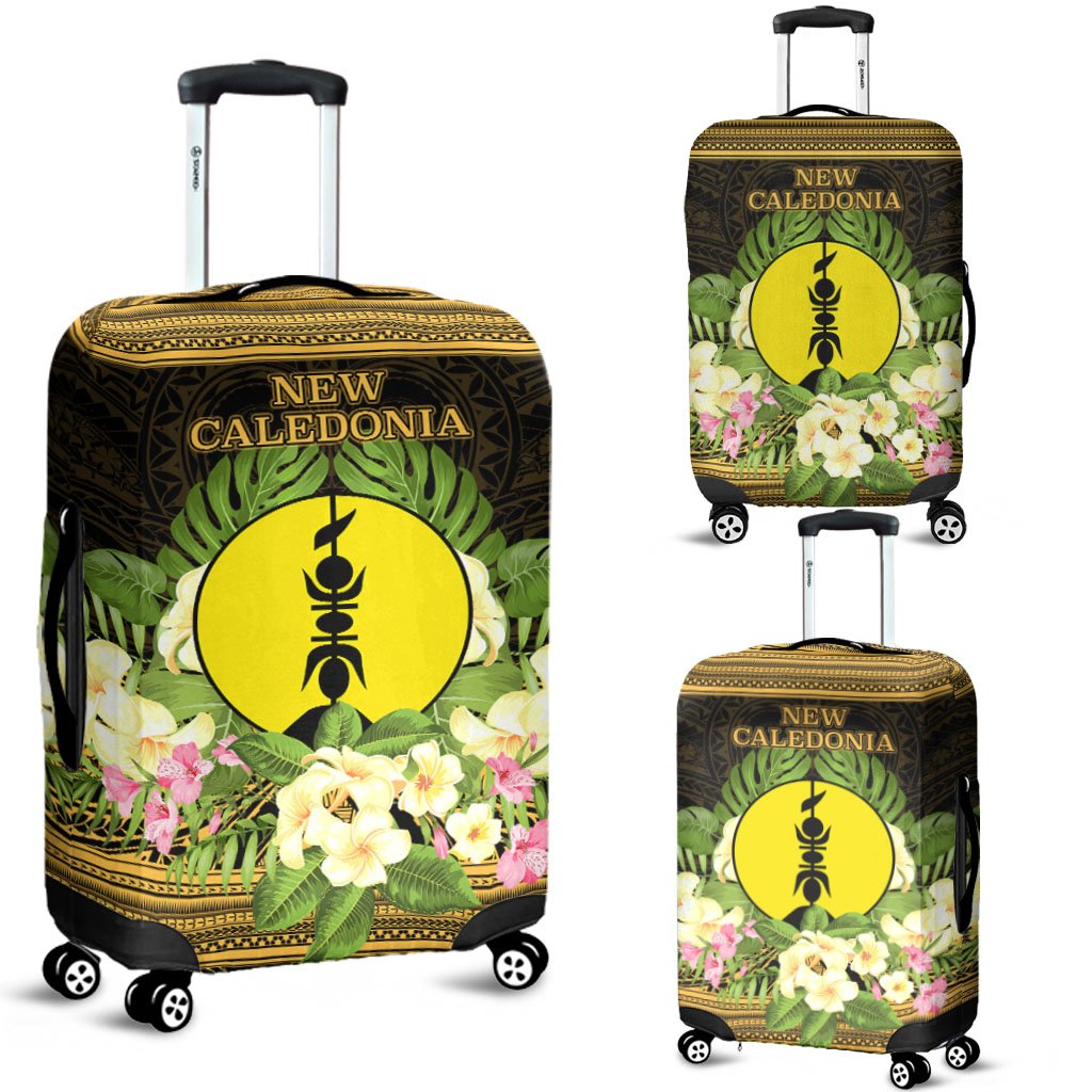 New Caledonia Luggage Covers - Polynesian Gold Patterns Collection Black - Polynesian Pride