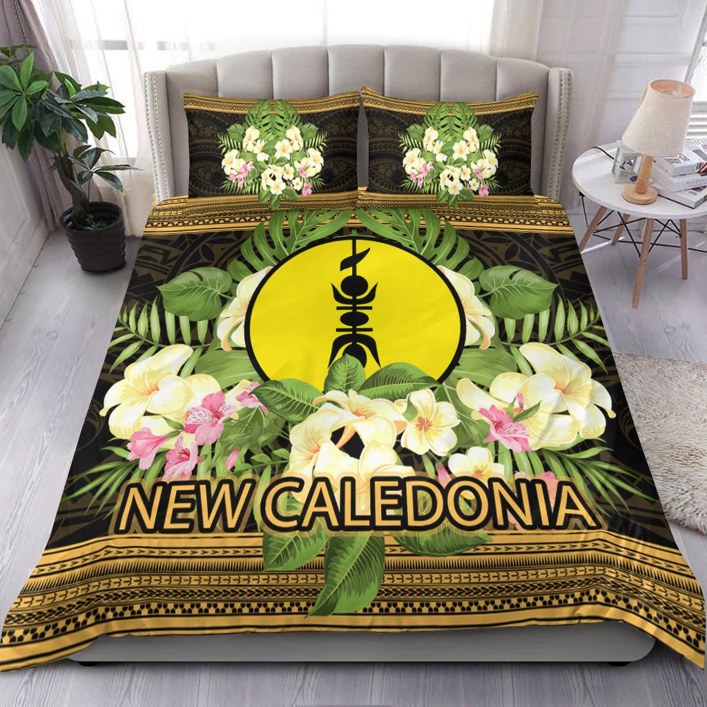 New Caledonia Bedding Set - Polynesian Gold Patterns Collection Black - Polynesian Pride