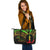 New Caledonia Leather Tote - Reggae Color Cross Style - Polynesian Pride