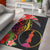 New Caledonia Area Rug - Tropical Hippie Style Black - Polynesian Pride