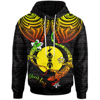 New Caledonia Custom Hoodie Lizard Good Chest Unisex Reggae - Polynesian Pride