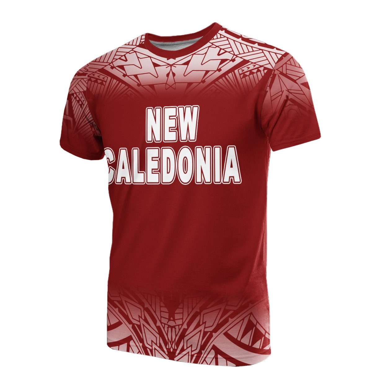 New Caledonia All Over T Shirt Fog Red Unisex Red - Polynesian Pride