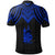 New Caledonia Polo Shirt Polynesian Armor Style Blue - Polynesian Pride