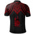 New Caledonia Polo Shirt Polynesian Armor Style Red - Polynesian Pride