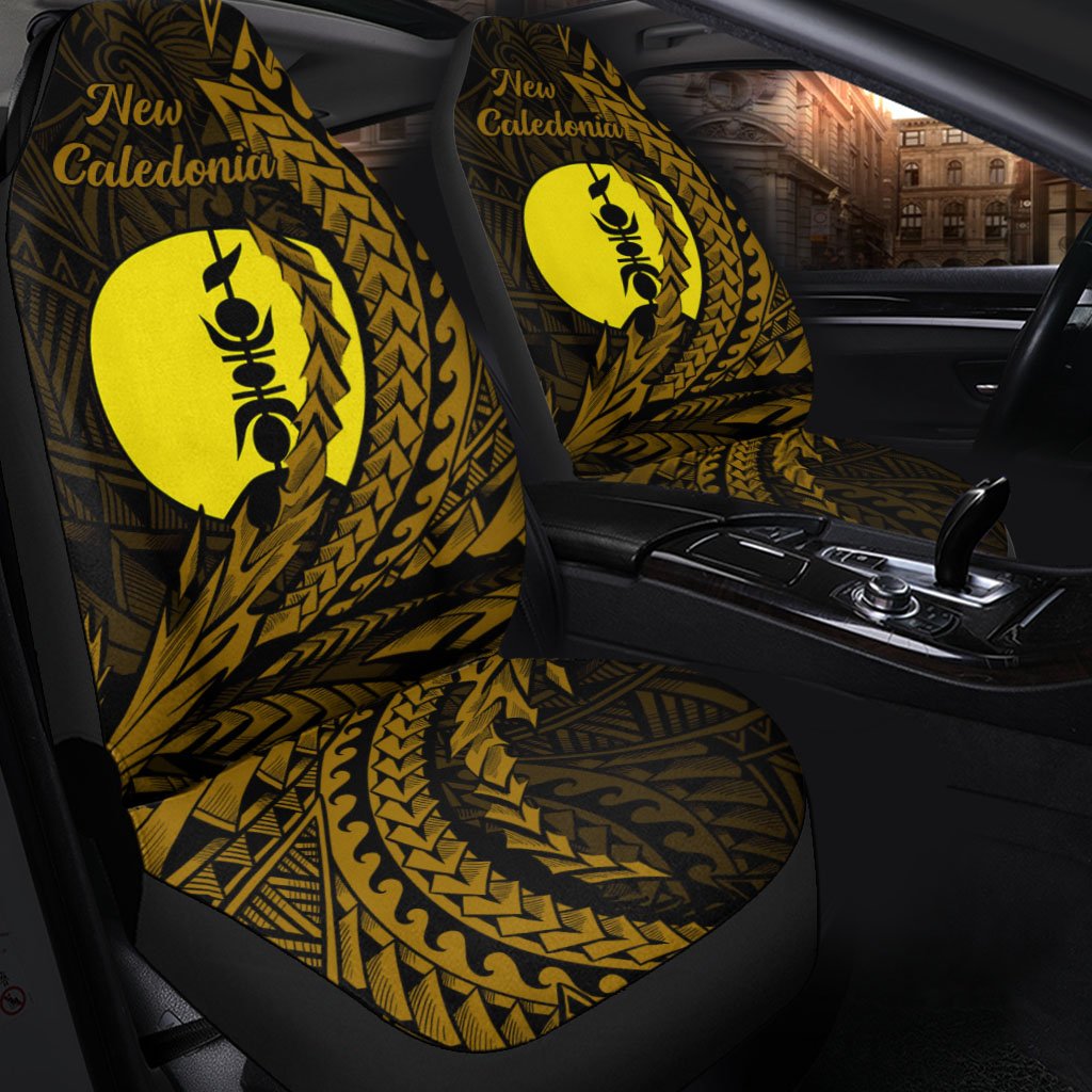 New Caledonia Car Seat Cover - Wings Style Universal Fit Black - Polynesian Pride