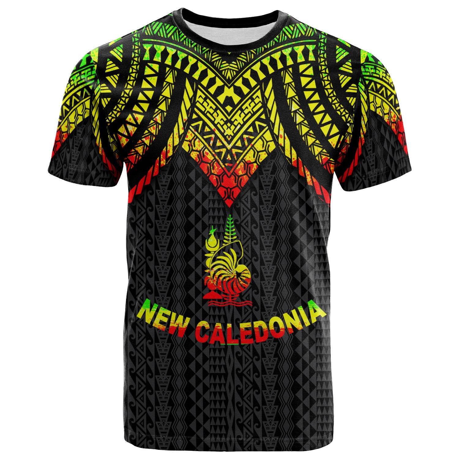 New Caledonia T Shirt Polynesian Armor Style Reagge Unisex Reagge - Polynesian Pride