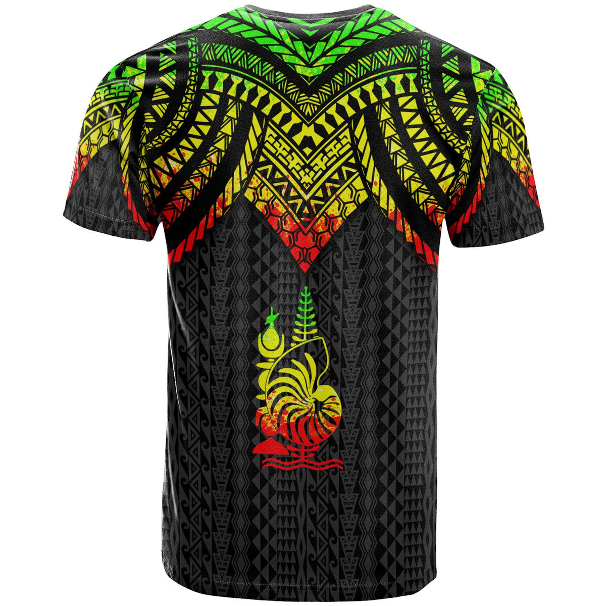 New Caledonia Custom T Shirt Polynesian Armor Style Reagge - Polynesian Pride