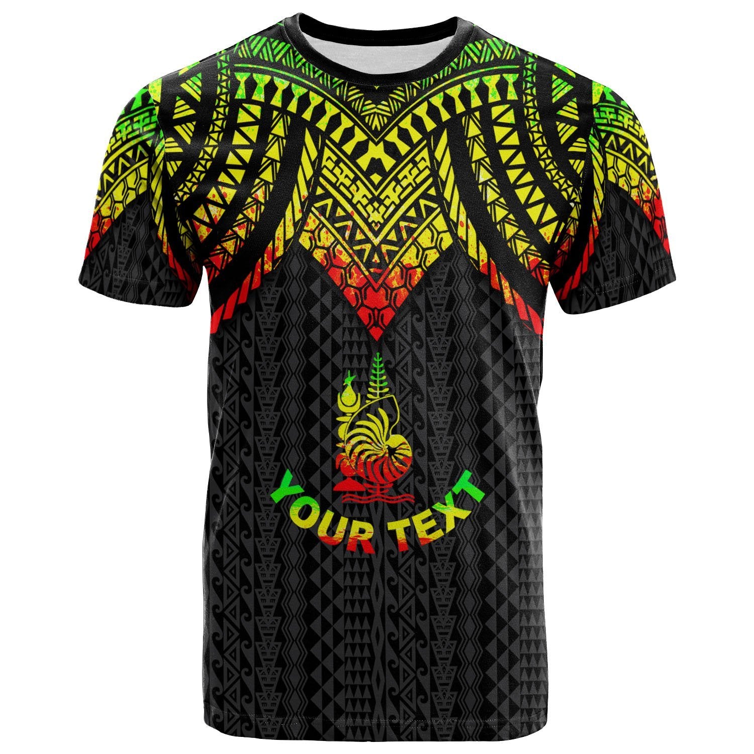 New Caledonia Custom T Shirt Polynesian Armor Style Reggae Unisex Art - Polynesian Pride