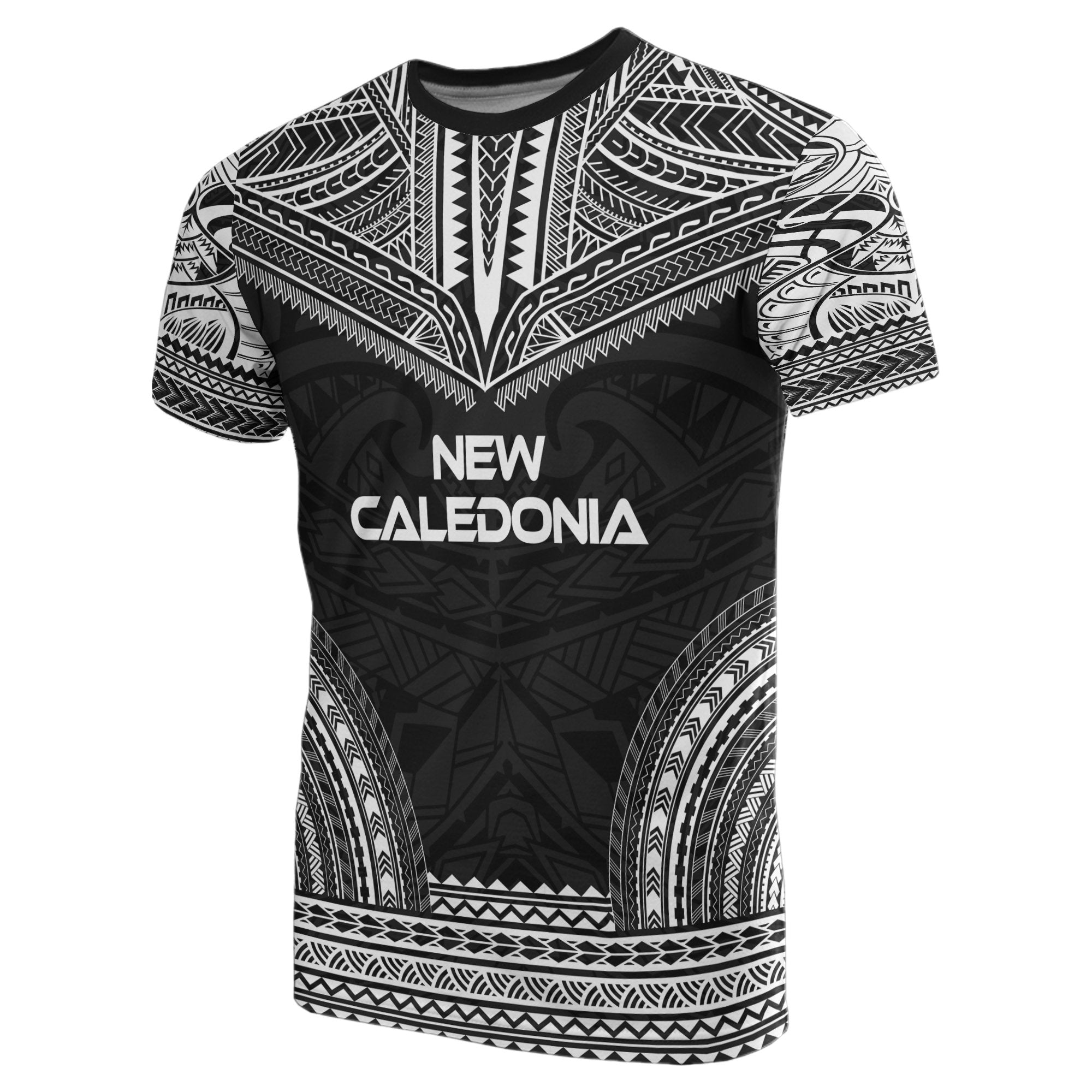 New Caledonia All Over T Shirt New Caledonia Coat Of Arms Polynesian Tattoo Unisex Art - Polynesian Pride