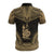 New Caledonia Polo Shirt Kanaky Coat Of Arms Polynesian Chief Tattoo Gold Version - Polynesian Pride