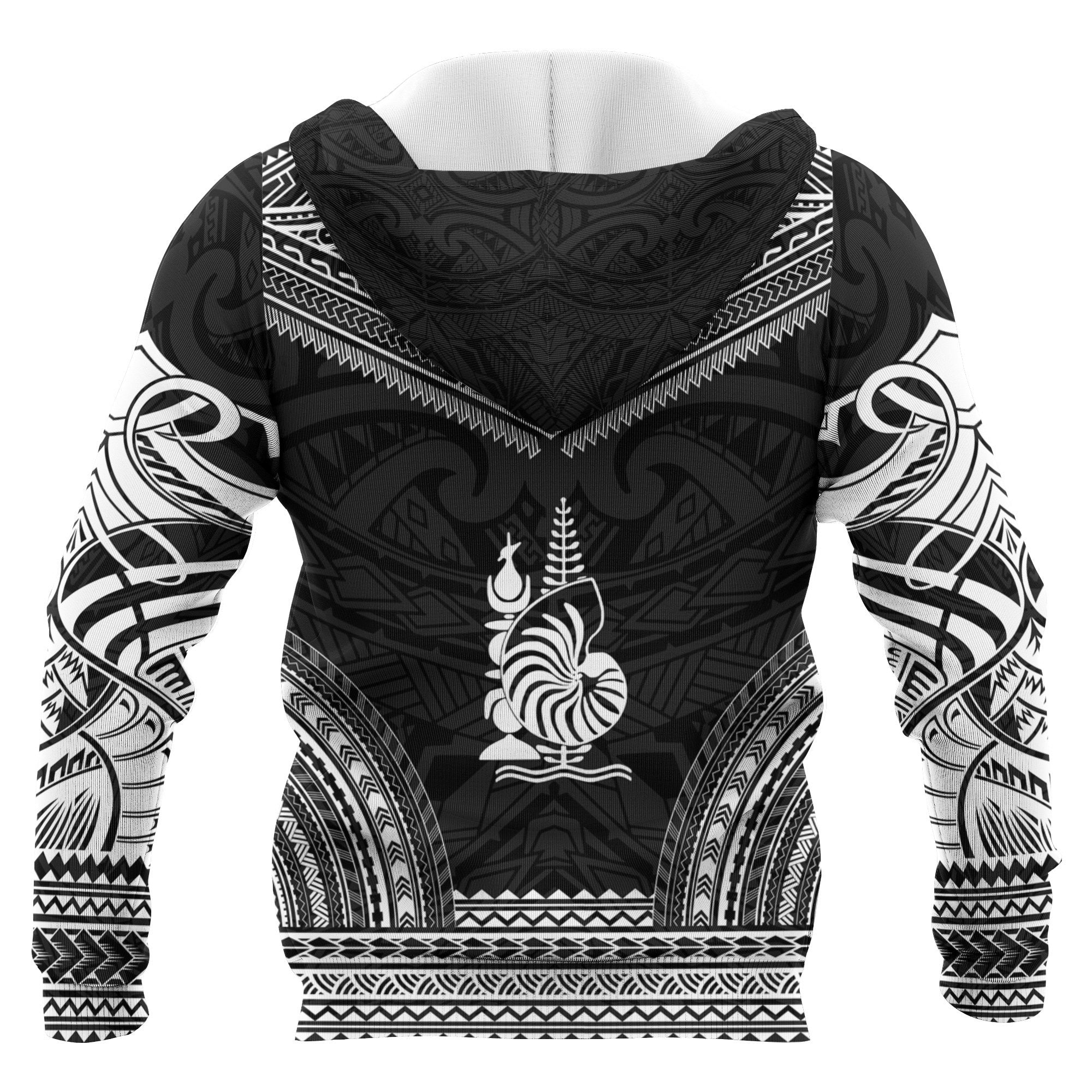 New Caledonia Polynesian Chief Custom Hoodie Black Version Unisex Black - Polynesian Pride