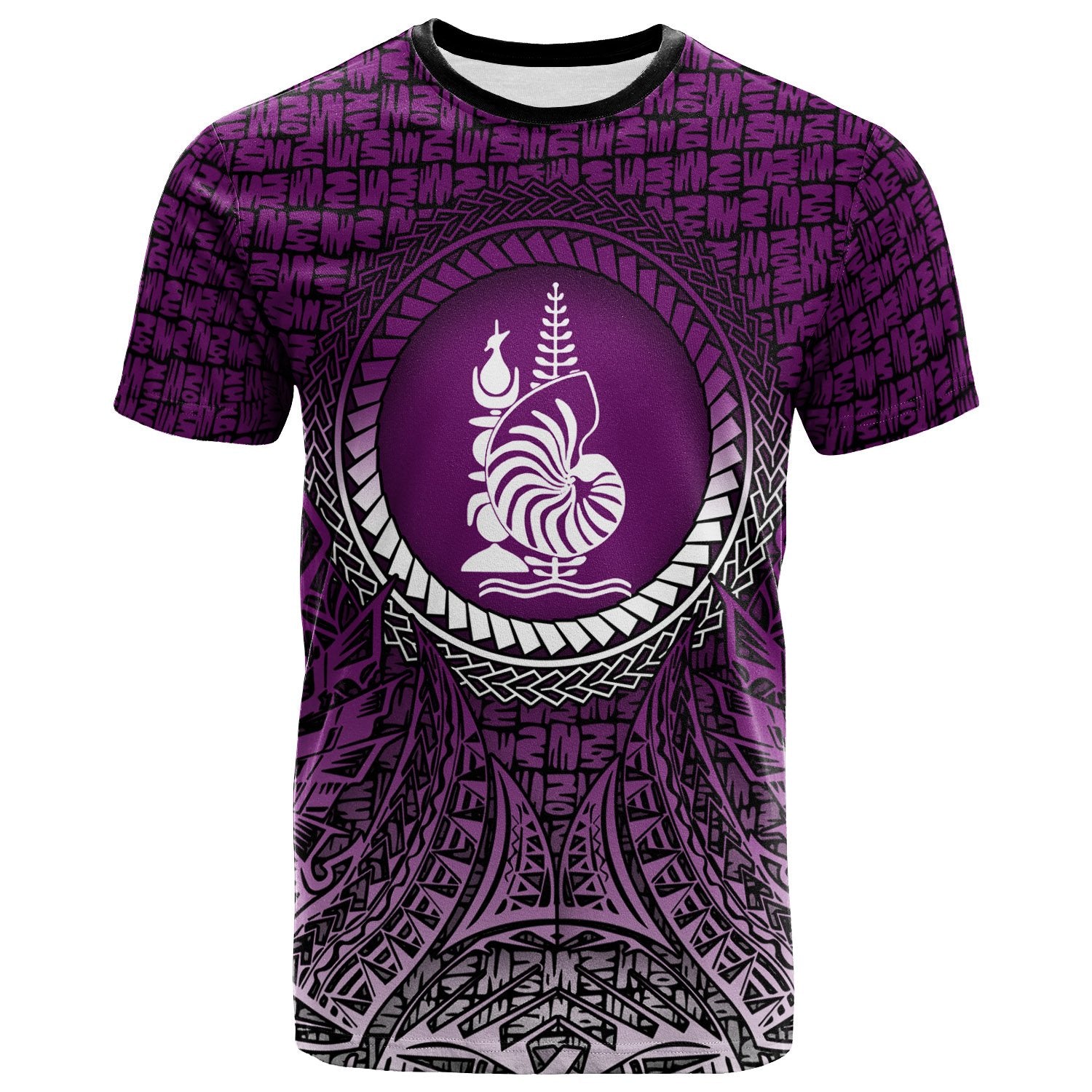 New Caledonia T Shirt Circle Pattern Purple Unisex Purple - Polynesian Pride