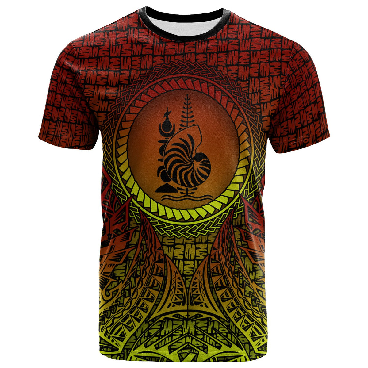 New Caledonia T Shirt Polynesian Circle Pattern Unisex Reggae - Polynesian Pride