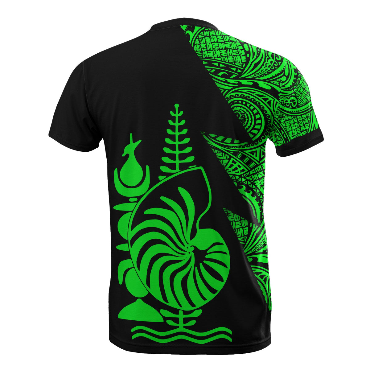 New Caledonia T Shirt Polynesian Pattern Green Flash Style - Polynesian Pride