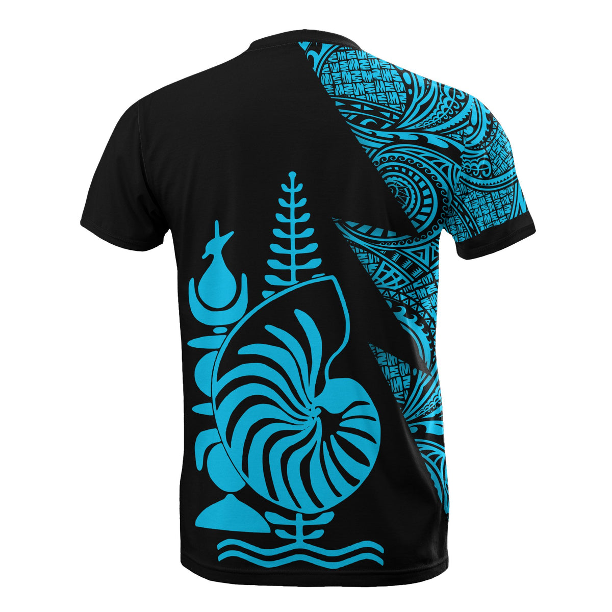 New Caledonia T Shirt Polynesian Pattern Neon Flash Style - Polynesian Pride