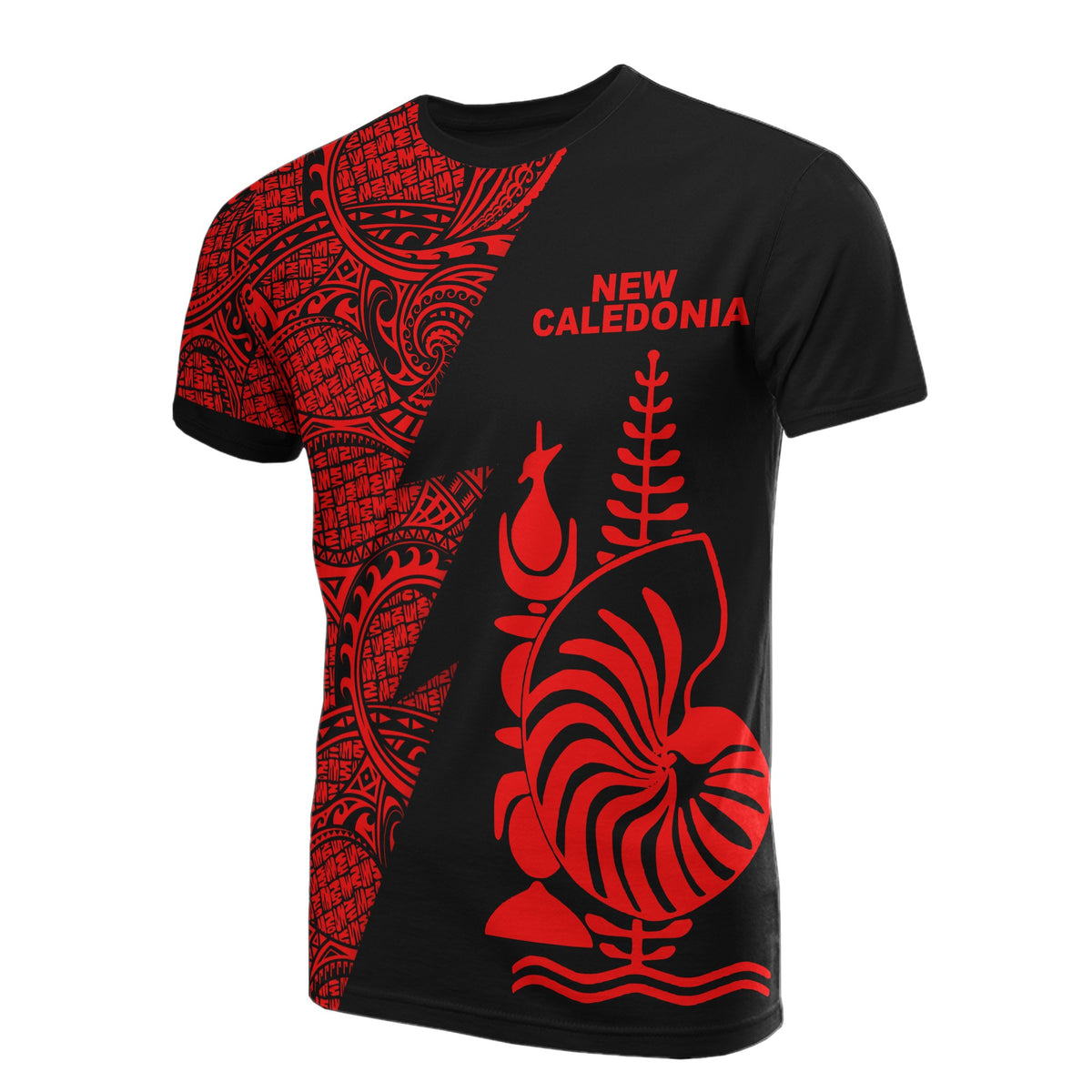 New Caledonia Custom T Shirt Polynesian Pattern Red Style Unisex Red - Polynesian Pride