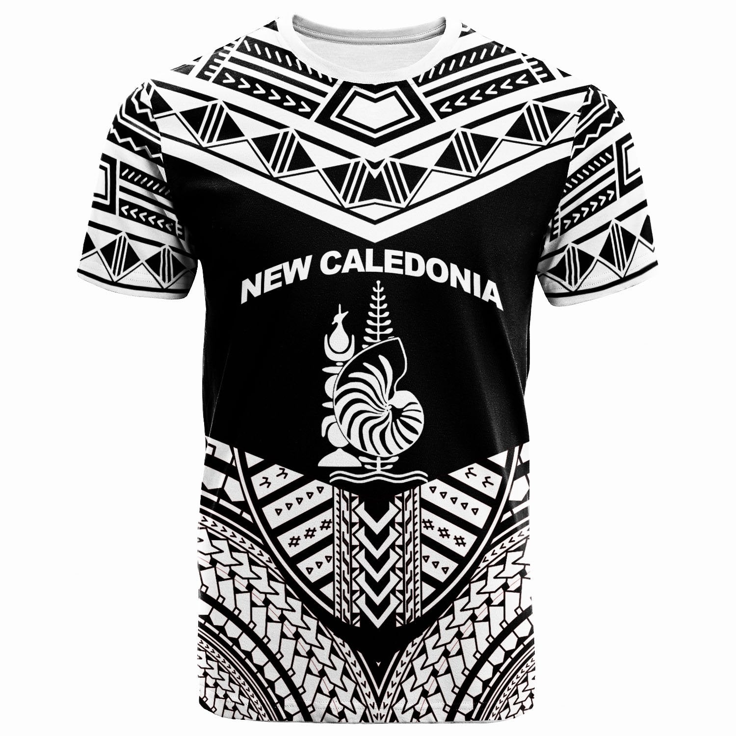 New Caledonia T Shirt Tribal Pattern Cool Style White Color Unisex White - Polynesian Pride