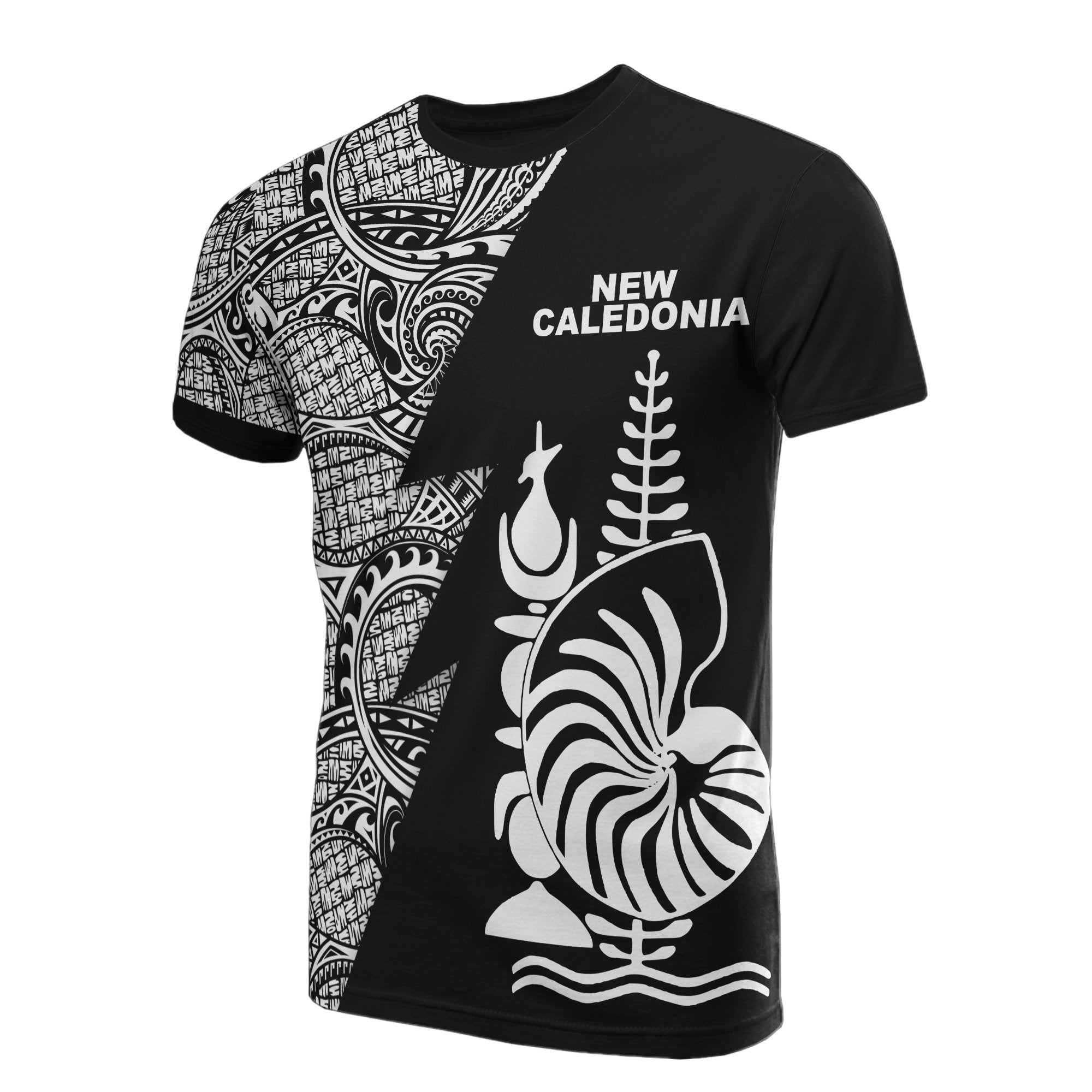 New Caledonia T Shirt Polynesian Pattern White Flash Style Unisex White - Polynesian Pride