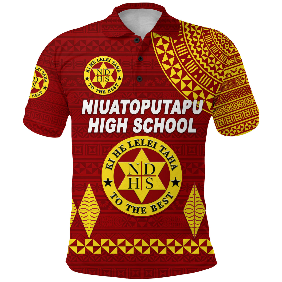 Custom Tonga Niuatoputapu High School Polo Shirt Simple Style, Custom Text and Number LT8 - Polynesian Pride